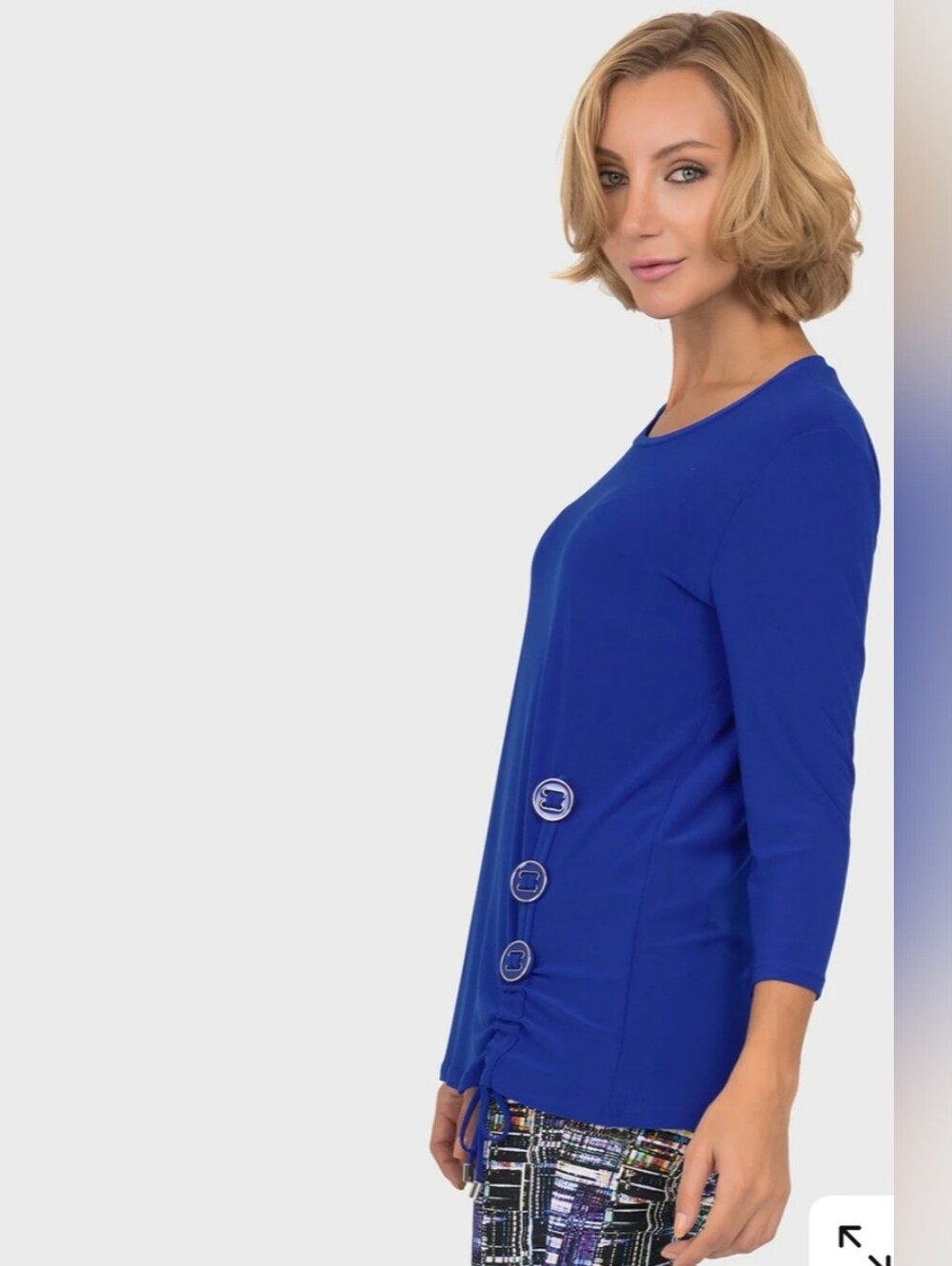 Joseph Ribkoff Royal Sapphire Top Style 191153 size 8 NWOT ptp 18.5" - Picture 2 of 11